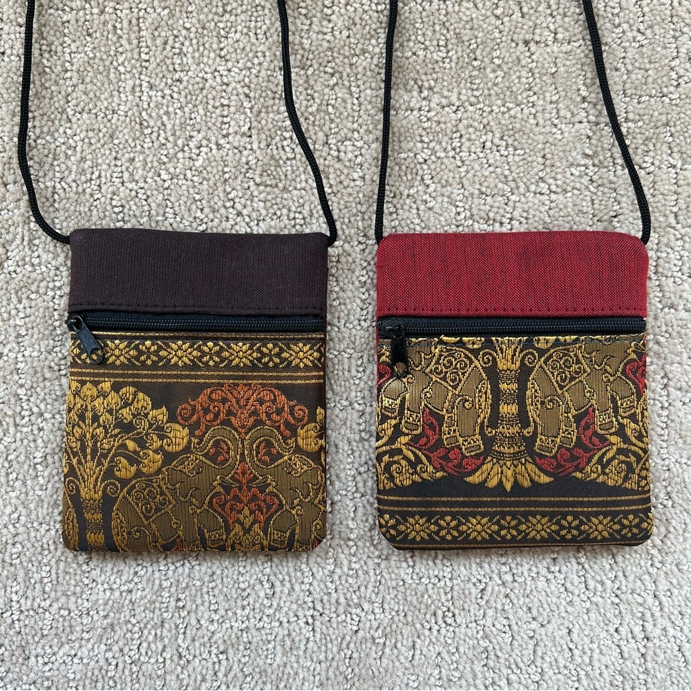 Thailand Elephant Cross Body Bag/Pouch/Purse NWOT - Picture 2 of 10